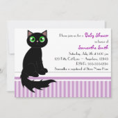 Schattigee Kitty Cat Baby shower Uitnodiging - Paa (Voorkant)