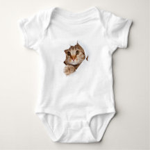 Schattigee Kitty Cat Baby T-Shirt – gepersonalisee