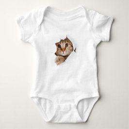 Schattigee Kitty Cat Baby T-Shirt – gepersonalisee