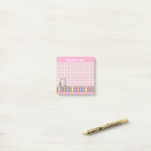 Schattigee Kitty Cat Roze Gedachten voor vandaag Post-it® Notes (Op bureau)