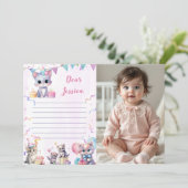 Schattigee Kitty Cat Time Capsule Opmerking Berich Kaart (Staand voorkant)