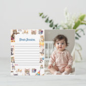 Schattigee Kitty Cat Time Capsule Opmerking Berich Kaart (Staand voorkant)