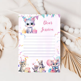 Schattigee Kitty Cat Time Capsule Opmerking Berich Kaart