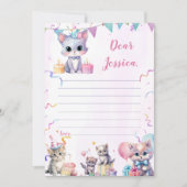 Schattigee Kitty Cat Time Capsule Opmerking Berich Kaart (Voorkant)