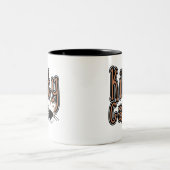 Schattigee Kitty Cat Tshirts en Cadeaus Tweekleurige Koffiemok (Center)