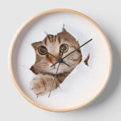 Schattigee Kitty Cat wandklok | grillige kattenlie (Voorkant)