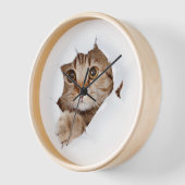 Schattigee Kitty Cat wandklok | grillige kattenlie (Hoek)