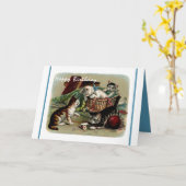 Schattigee Kitty Cats Afbeelding Happy Birthday Kaart (Gele Bloem)