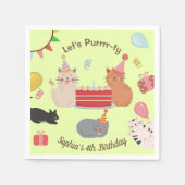 Schattigee Kitty Cats Kind verjaardagsfeestje Servet (Voorkant)