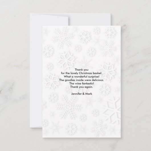 Schattigee kitty kat bijten een rode kerstmuts dan bedankkaart (Achterkant)