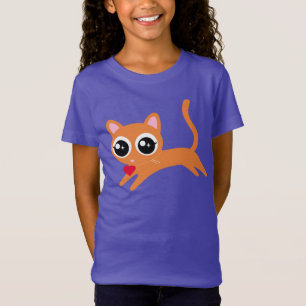 Schattigee kitty kat hart dief t-shirt
