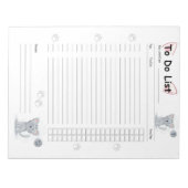 Schattigee kitty kat om te doen lijst bekleed Noti Notitieblok (Voorkant)