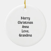 Schattigee kitty kat spelen buiten op kerstavond keramisch ornament (Achterkant)