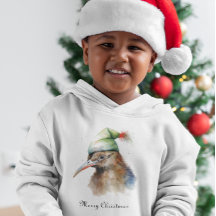 Schattigee Kiwi Bird in Christmas Elf Pet, op maat