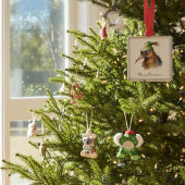 Schattigee Kiwi Bird in Christmas Elf Pet, op maat Metalen Ornament