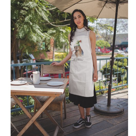 Schattigee Kiwi Bird in Christmas Elf Pet, op maat Schort