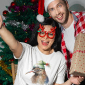 Schattigee Kiwi Bird in Christmas Elf Pet, op maat T-shirt