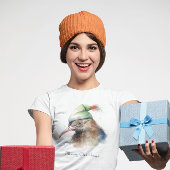 Schattigee Kiwi Bird in Christmas Elf Pet, op maat T-shirt