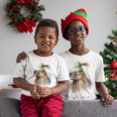 Schattigee Kiwi Bird in Christmas Elf Pet, op maat T-shirt