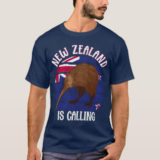Schattigee Kiwi Vogel Nieuw-ZeelandseRavel familie T-shirt