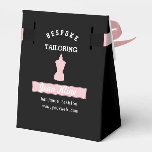 Schattigee klant op maat handgemaakte Mode Boutiqu Bedankdoosjes (Achterkant)