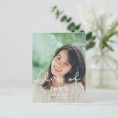 Schattigee Klasse van 2025 afstuderen foto Briefkaart (Staand voorkant)