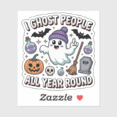 Schattigee klassieke Halloween Funny Ghost Quote D Sticker (Vel)