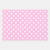 Schattigee klassieke roze en witte Polka Dot Inpakpapier Vel (Voorkant)