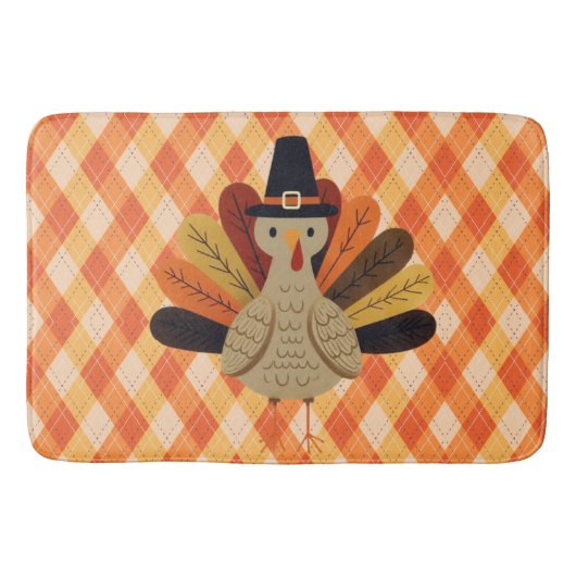 Schattigee, klassieke /  Thanksgiving Turkije Badmat (Voorkant)