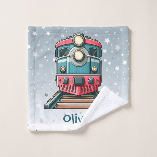 Schattigee klassieke treinjongens' washandje (Wasdoekje)