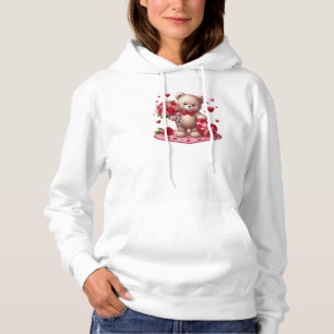 Schattigee, klassieke Valentijnsdag teddybeer Hoodie