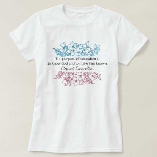 Schattigee klassikale conversaties Homeschool Teac T-shirt (Design voorkant)