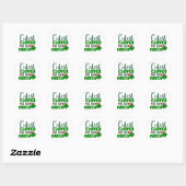 Schattigee klaver in de patch 🍀🌿 ronde sticker (Vel)