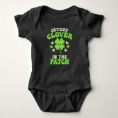 Schattigee Klaver in De Patch Saint Patrick's Day Romper (Voorkant)