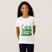 Schattigee klaver in de patch - St. Patrick's Day T-shirt (Voorkant volledig)