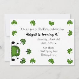 Schattigee Klavers Ierse St Patrick's Day Verjaard Kaart