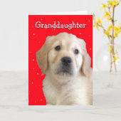 Schattigee kleindochter kerst Kaart (Gele Bloem)