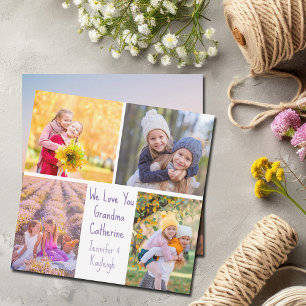 Schattigee kleindochters Foto's Aangepaste oma Ver Kaart