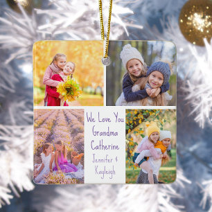 Schattigee kleindochters Foto's Custom oma Gift Keramisch Ornament