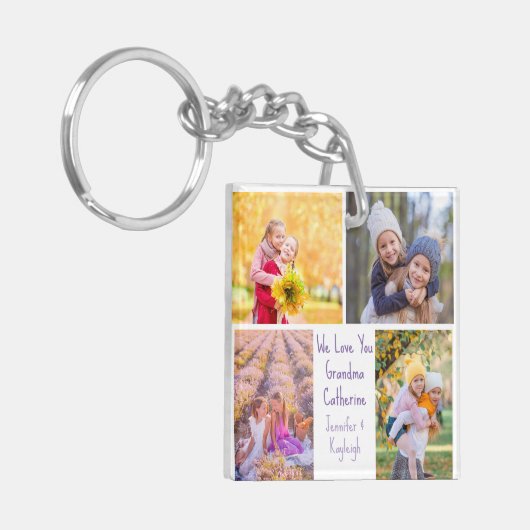 Schattigee kleindochters foto's We houden van je o Sleutelhanger (Voorkant Links)