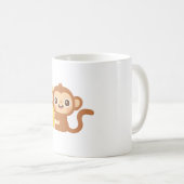 Schattigee kleine aap en banaan koffiemok (Voorkant rechts)