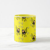 Schattigee kleine aap en bananen mok (Midden)