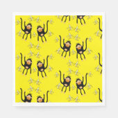 Schattigee kleine aap en bananen servet (Voorkant)