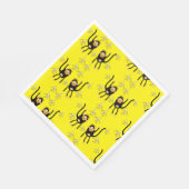 Schattigee kleine aap en bananen servet (Hoek)