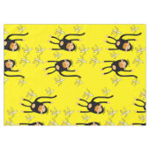 Schattigee kleine aap en bananen tafelkleed (Voorkant (Horizontaal))