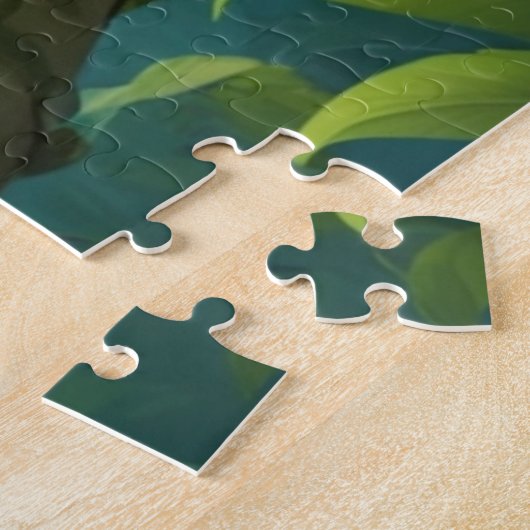 Schattigee kleine aap in Oerwoud gepersonaliseerd Legpuzzel (Zijkant)