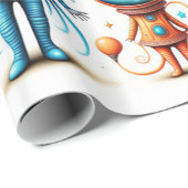 Schattigee kleine aliens cadeaupapier (Rol Hoek)