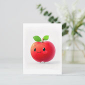 Schattigee kleine appel briefkaart (Staand voorkant)
