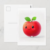 Schattigee kleine appel briefkaart (Voorkant / Achterkant)