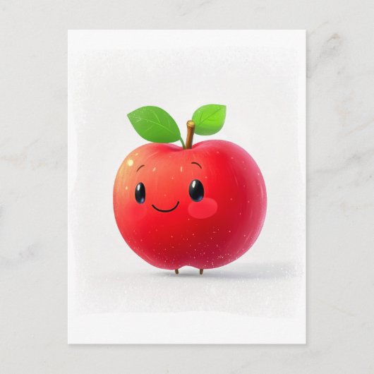 Schattigee kleine appel briefkaart (Voorkant)